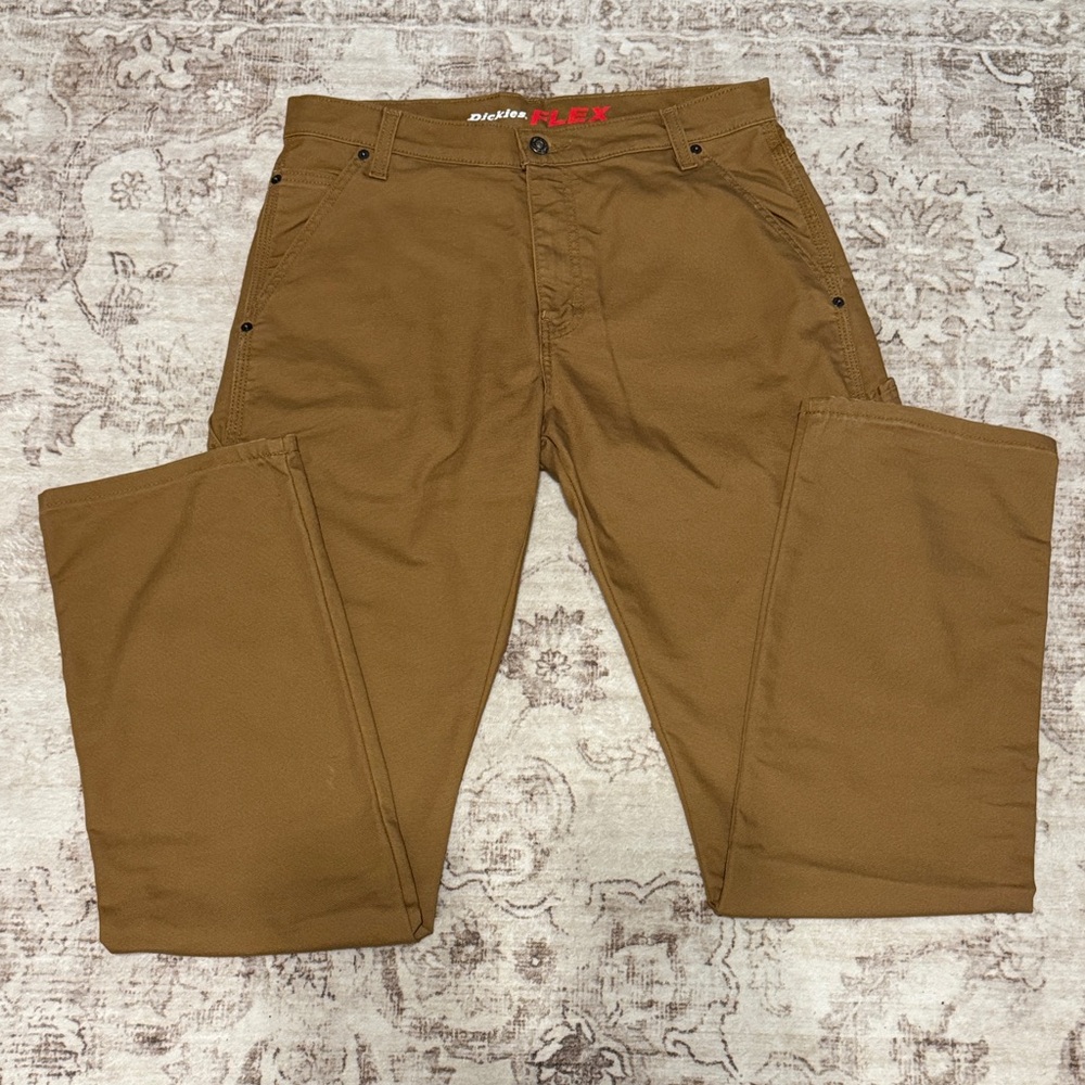 Dickies Men's Tan Flex Chinos
